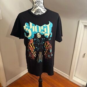 Ghost "Papa Tobias Forge" Size Large T-shirt Metal Rock Doom Band Tee Music